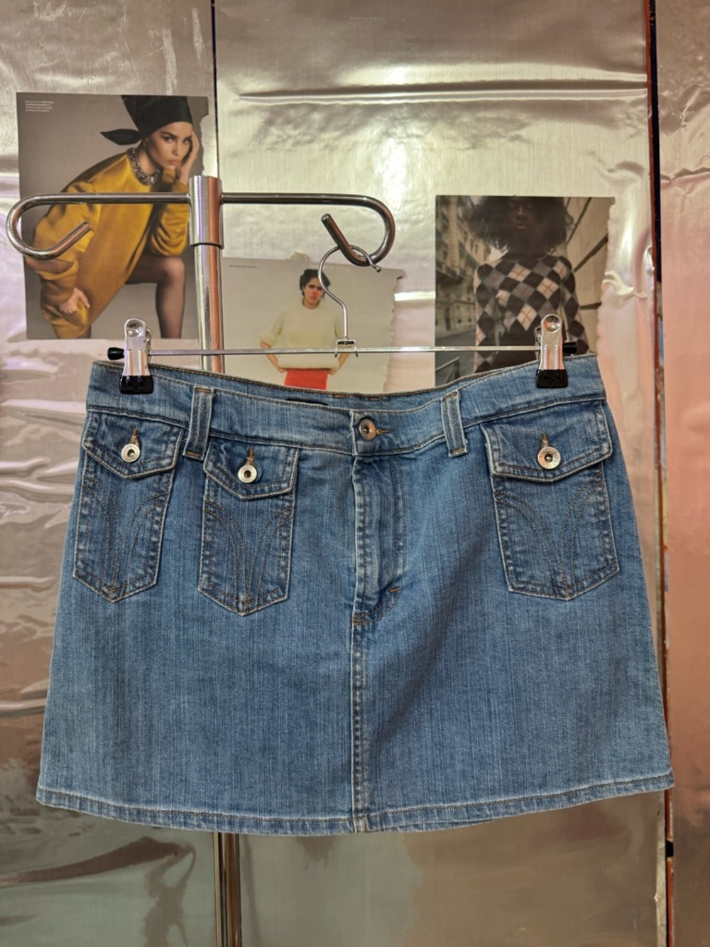 Dolce & Gabbana Light Blue Denim Mini Skirt